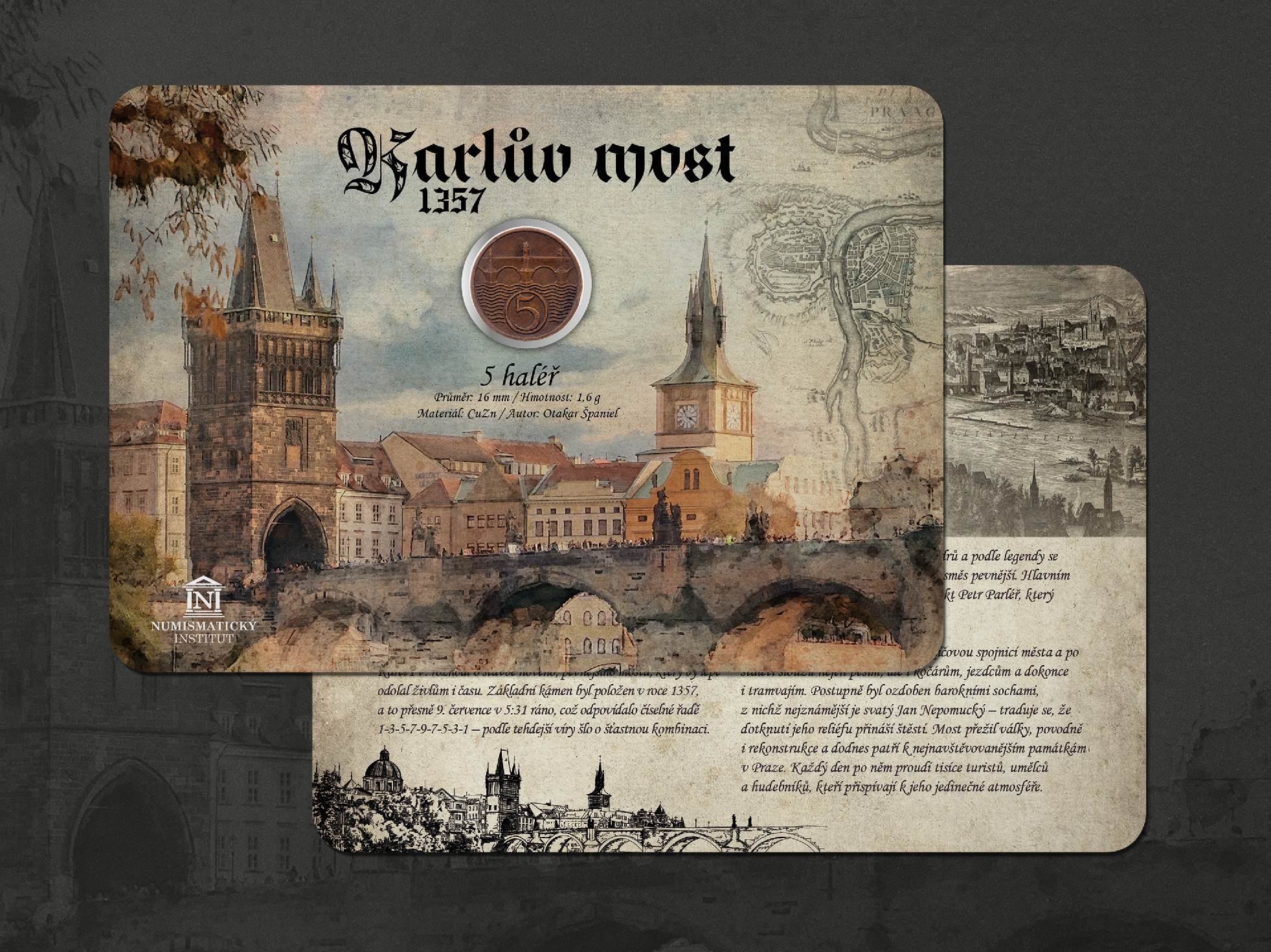 5 Haléř 1923-1938 - Karlův most